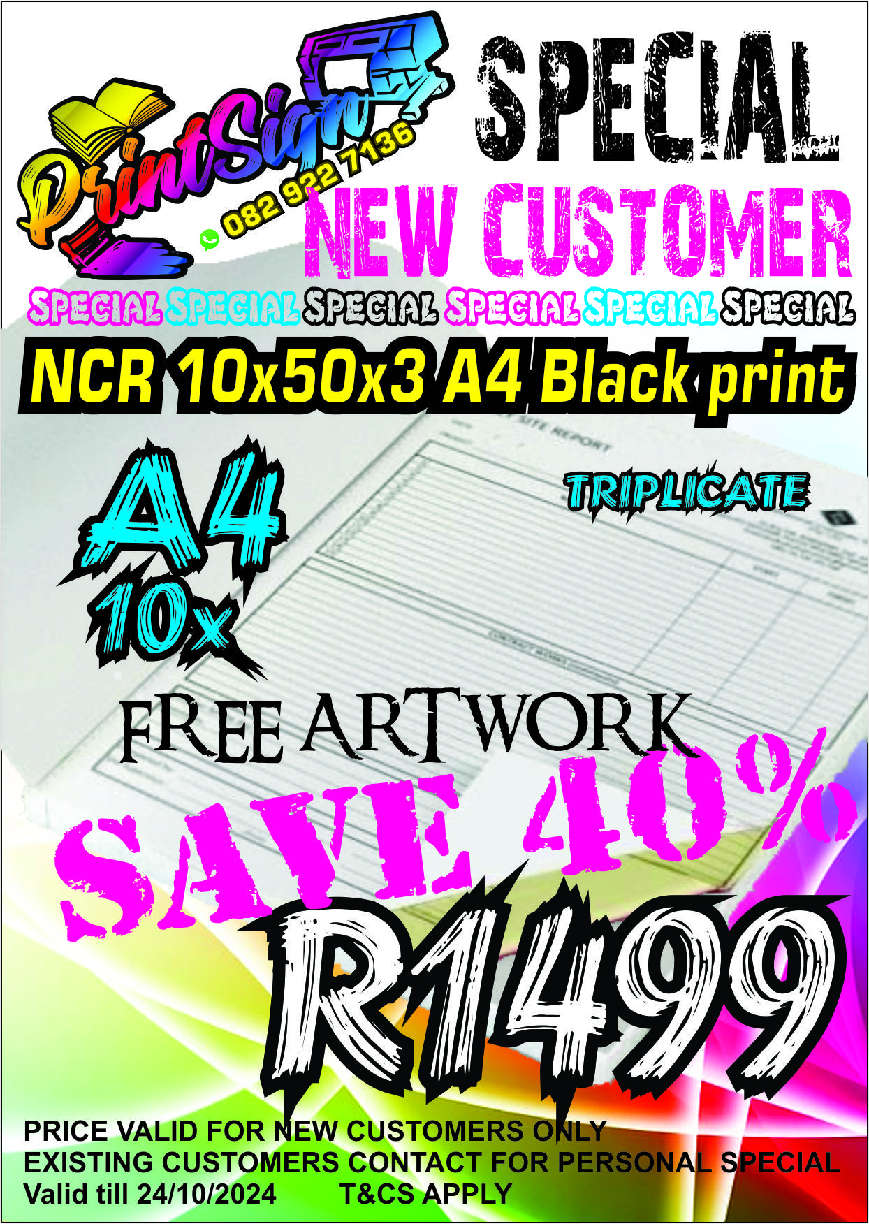 Print sign specialsx